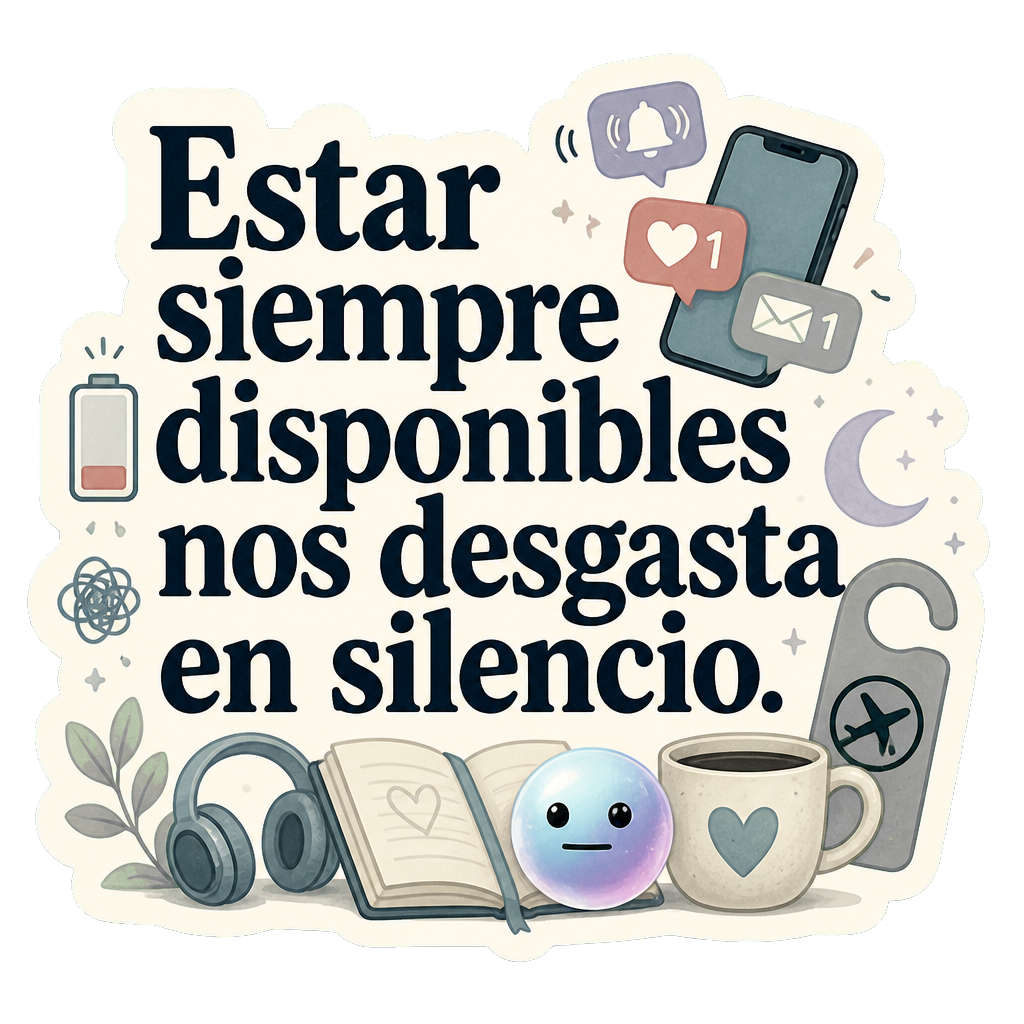 Estar siempre disponibles nos desgasta en silencio.