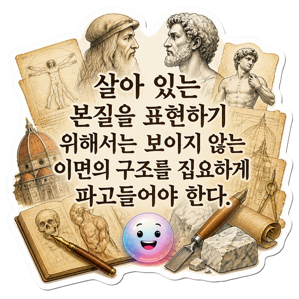 살아 있는 본질을 표현하기 위해서는 보이지 않는 이면의 구조를 집요하게 파고들어야 한다.