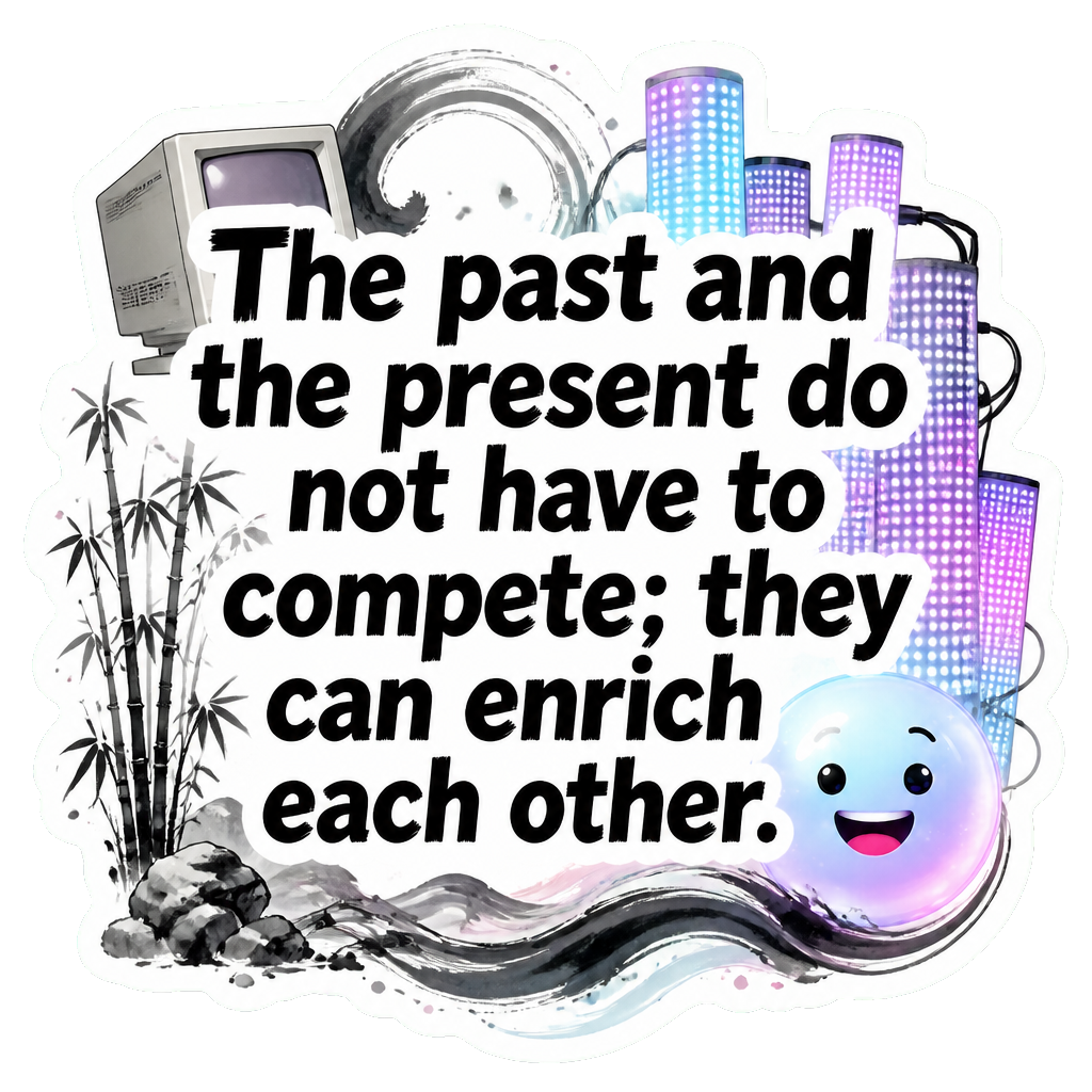 The past and the present do not have to compete; they can enrich each other.