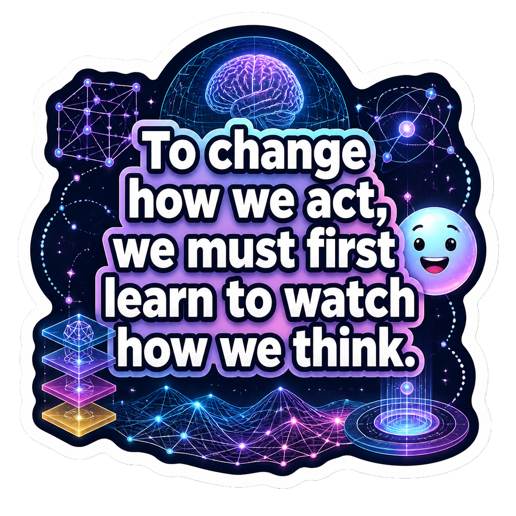 To change how we act, we must first learn to watch how we think.