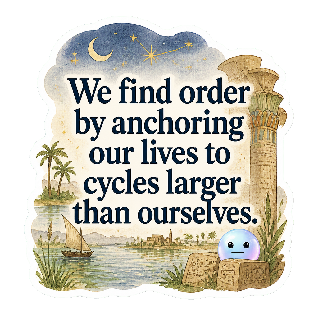 We find order by anchoring our lives to cycles larger than ourselves.