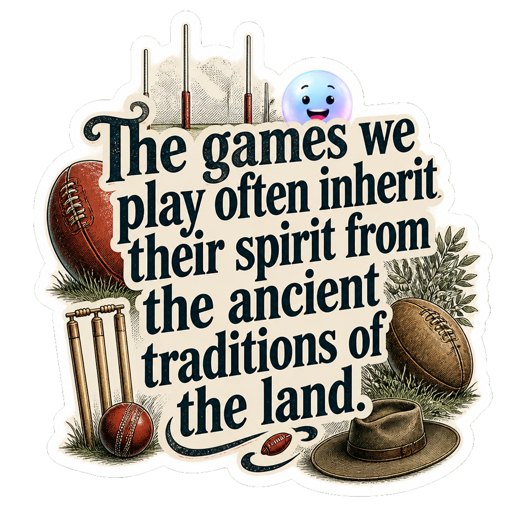 The games we play often inherit their spirit from the ancient traditions of the land.