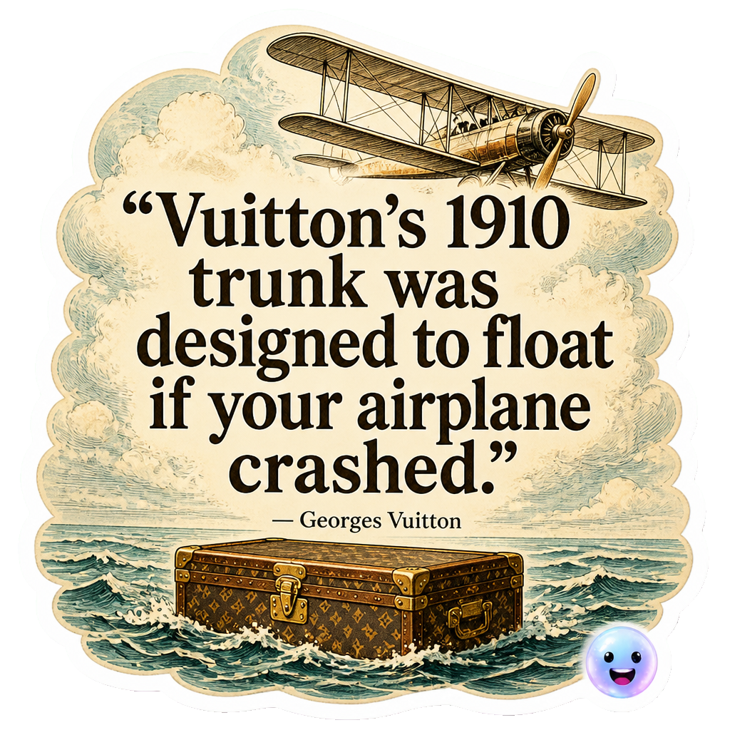 Vuitton's 1910 trunk was designed to float if your airplane crashed.