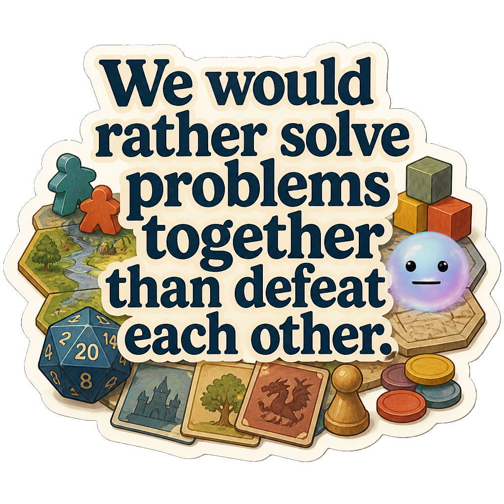 We would rather solve problems together than defeat each other.