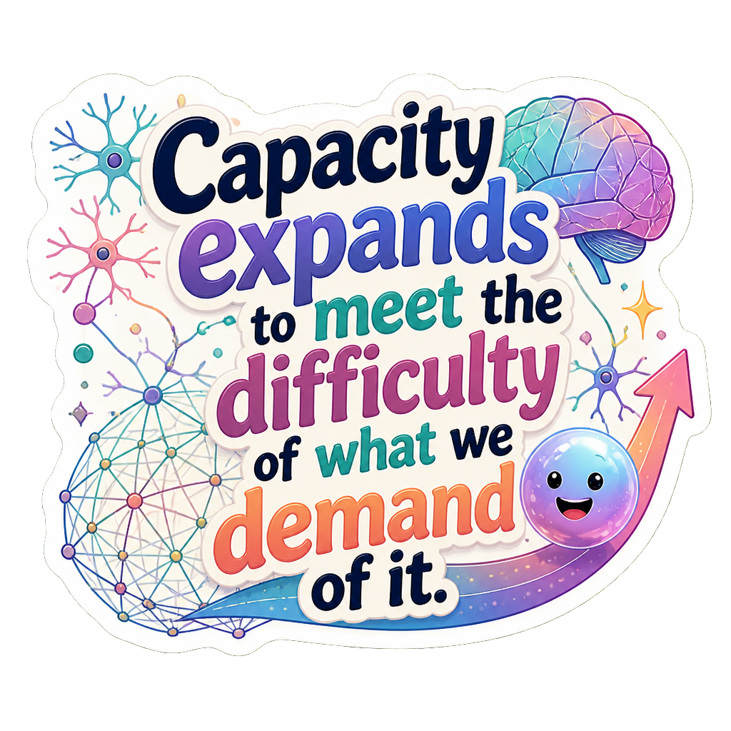 Capacity expands to meet the difficulty of what we demand of it.