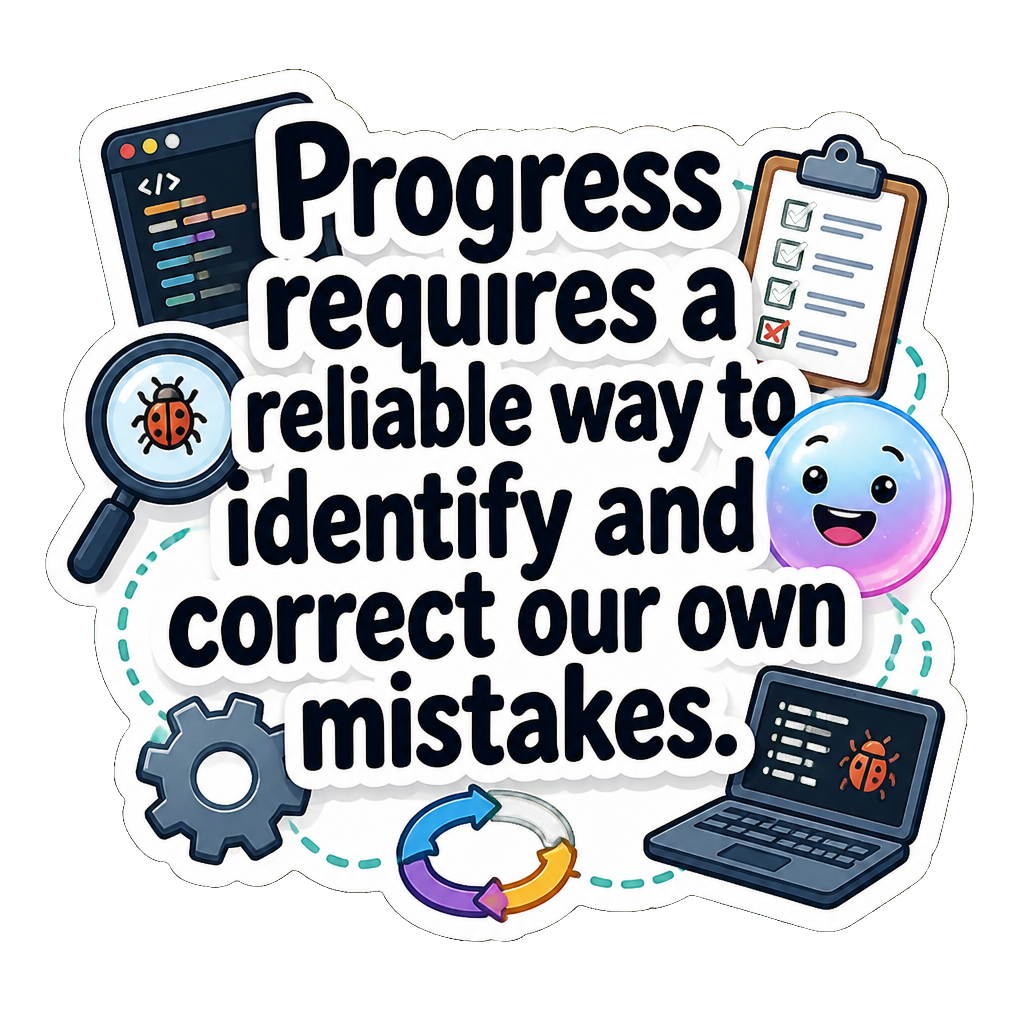 Progress requires a reliable way to identify and correct our own mistakes.