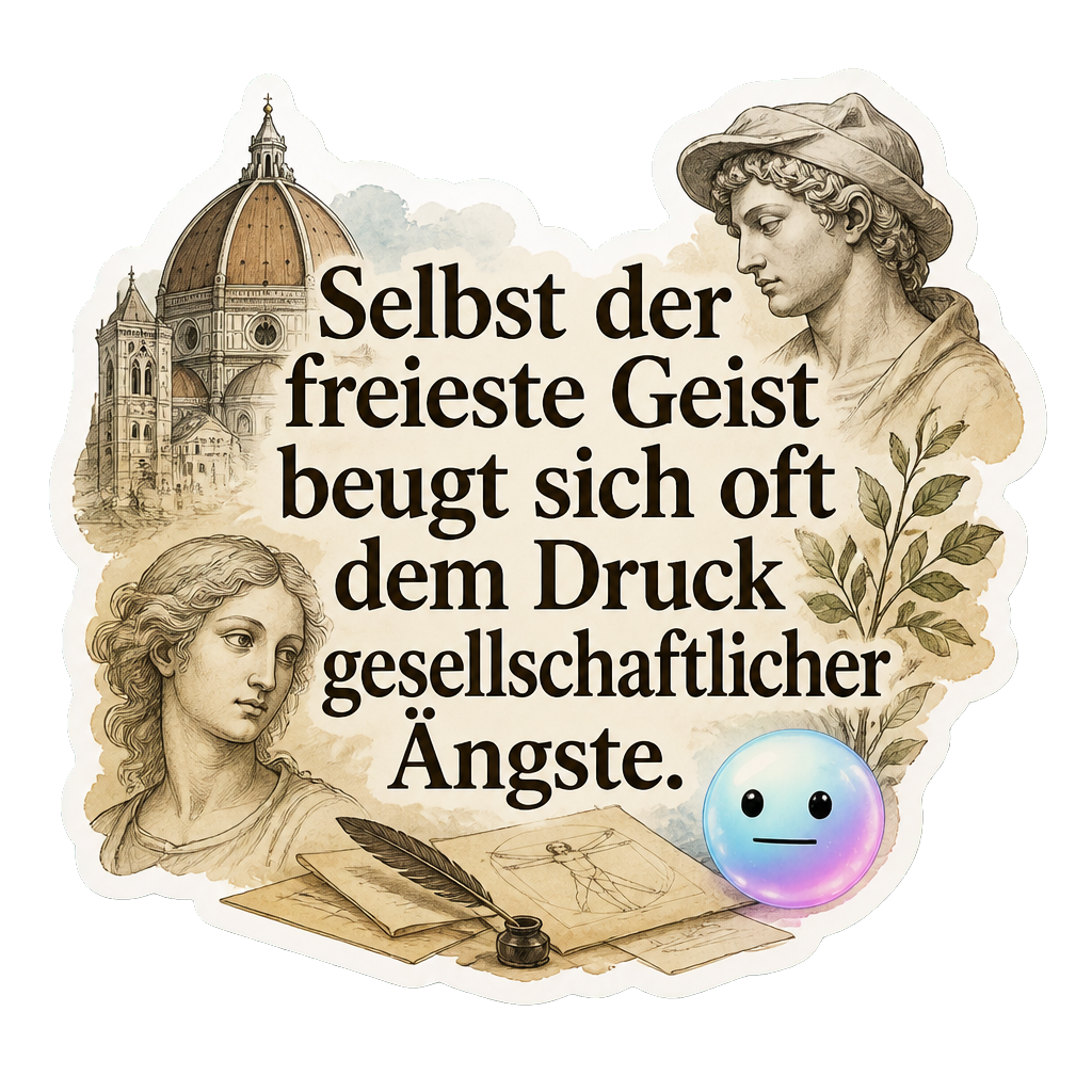 Selbst der freieste Geist beugt sich oft dem Druck gesellschaftlicher Ängste.