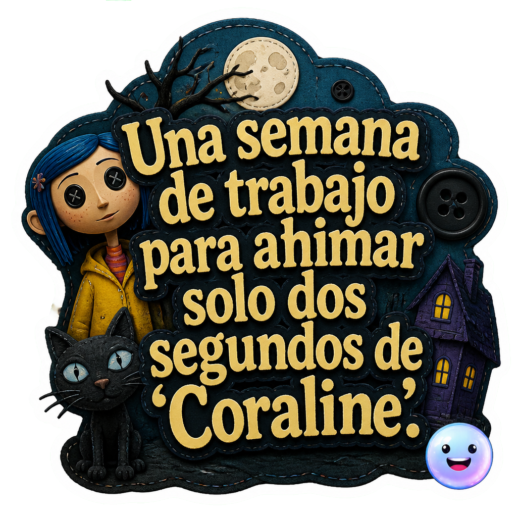 Una semana de trabajo para animar solo dos segundos de 'Coraline'.