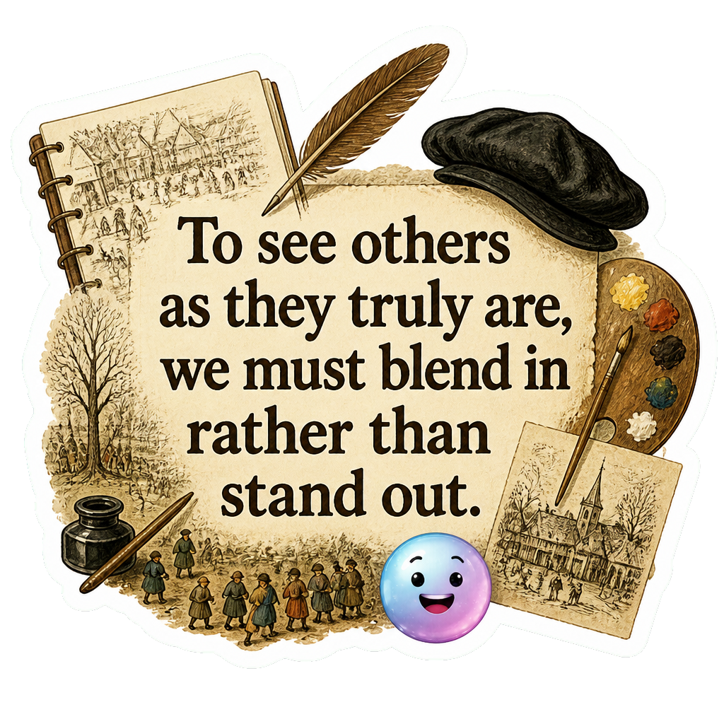 To see others as they truly are, we must blend in rather than stand out.