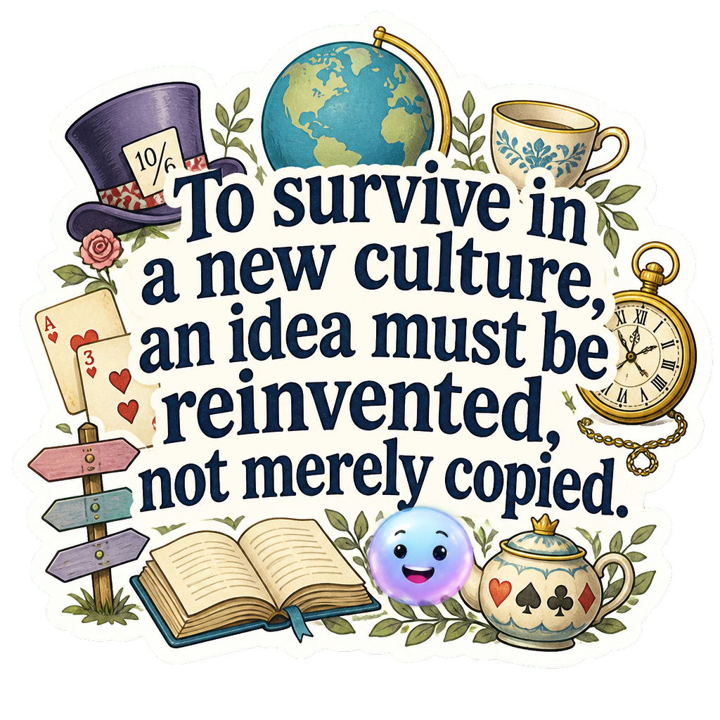To survive in a new culture, an idea must be reinvented, not merely copied.