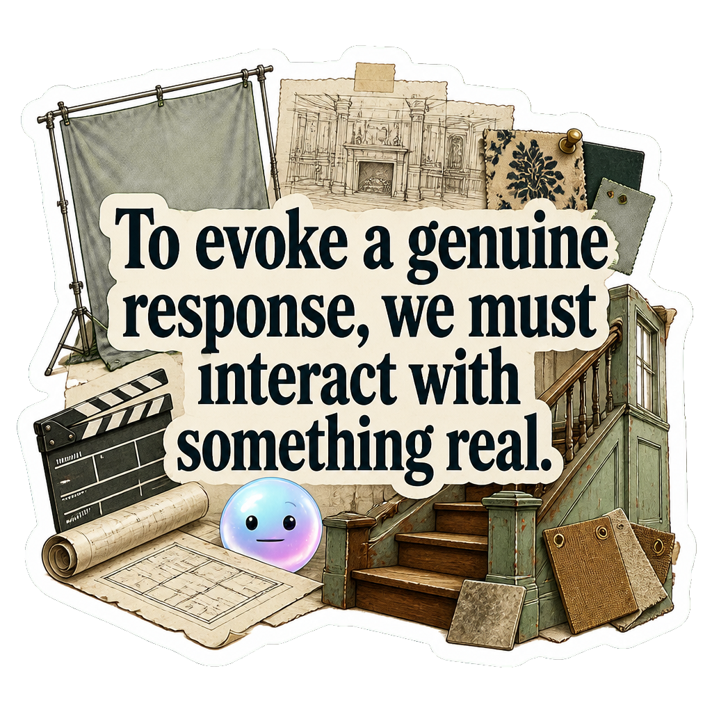 To evoke a genuine response, we must interact with something real.
