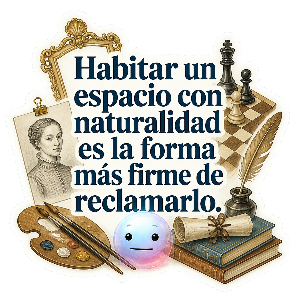Habitar un espacio con naturalidad es la forma más firme de reclamarlo.