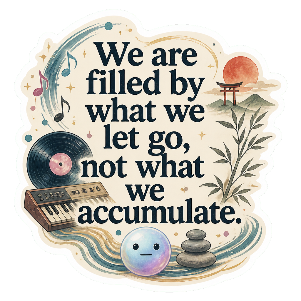 We are filled by what we let go, not what we accumulate.