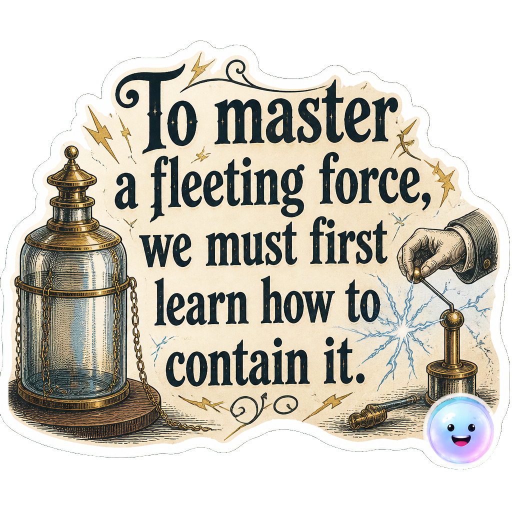 To master a fleeting force, we must first learn how to contain it.