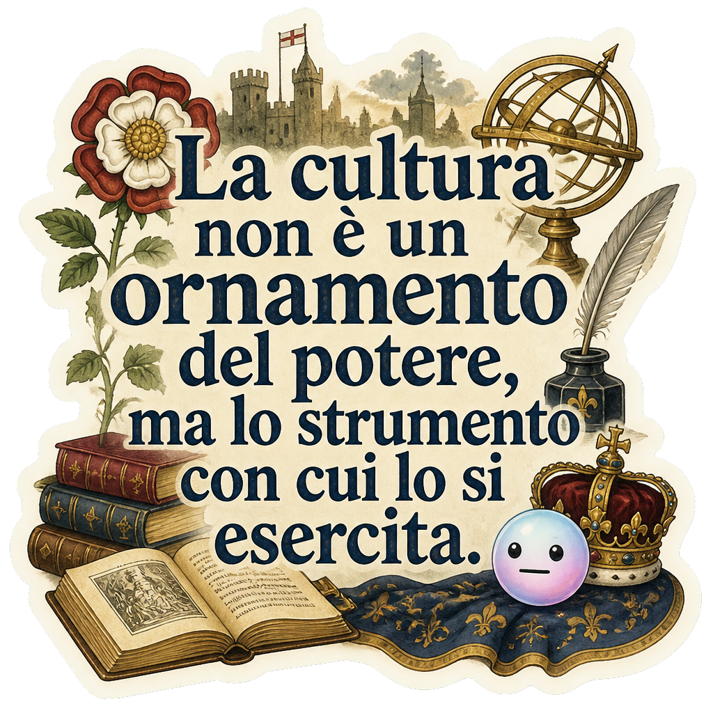 La cultura non è un ornamento del potere, ma lo strumento con cui lo si esercita.