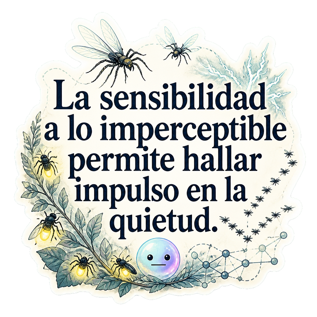 La sensibilidad a lo imperceptible permite hallar impulso en la quietud.