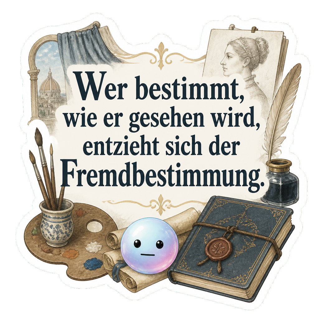 Wer bestimmt, wie er gesehen wird, entzieht sich der Fremdbestimmung.