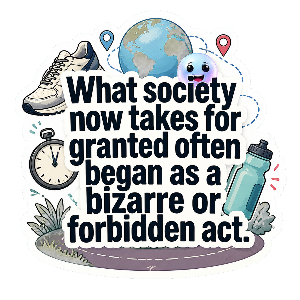What society now takes for granted often began as a bizarre or forbidden act.