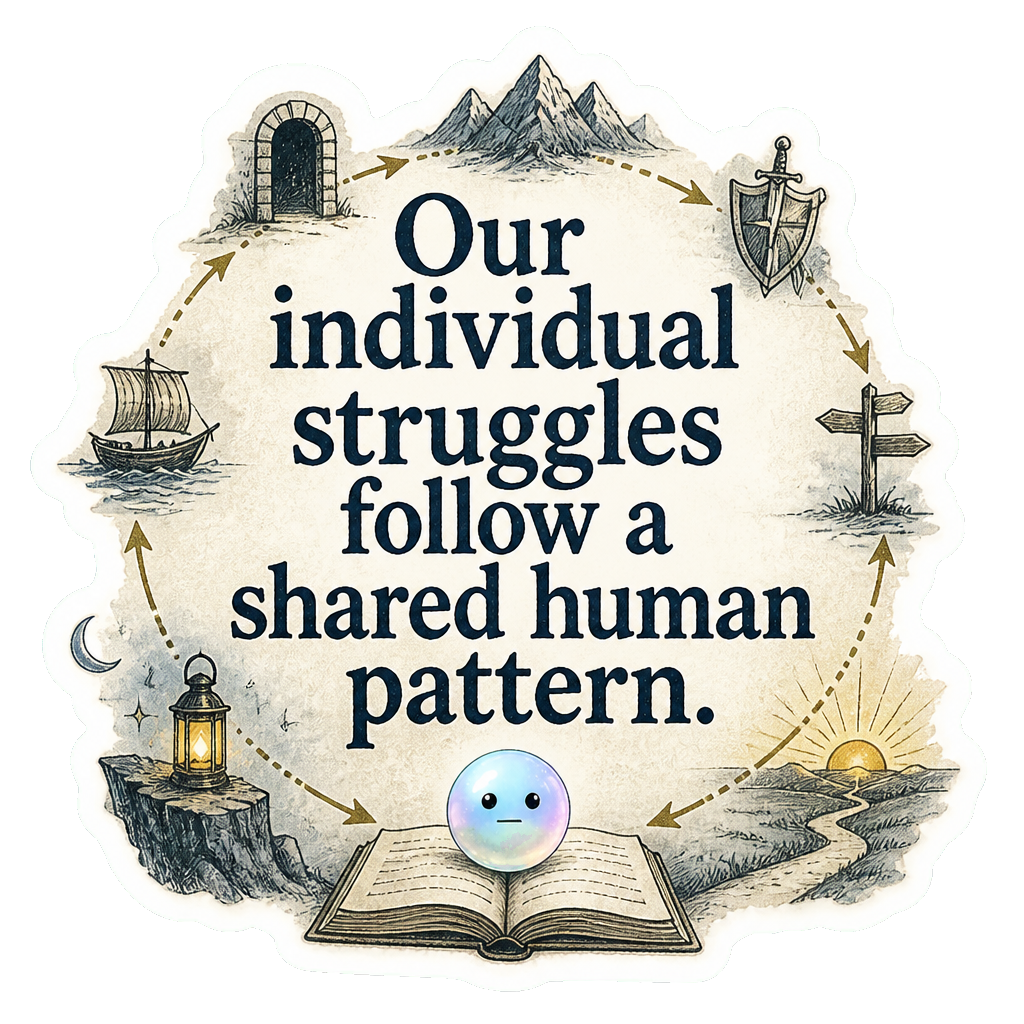 Our individual struggles follow a shared human pattern.