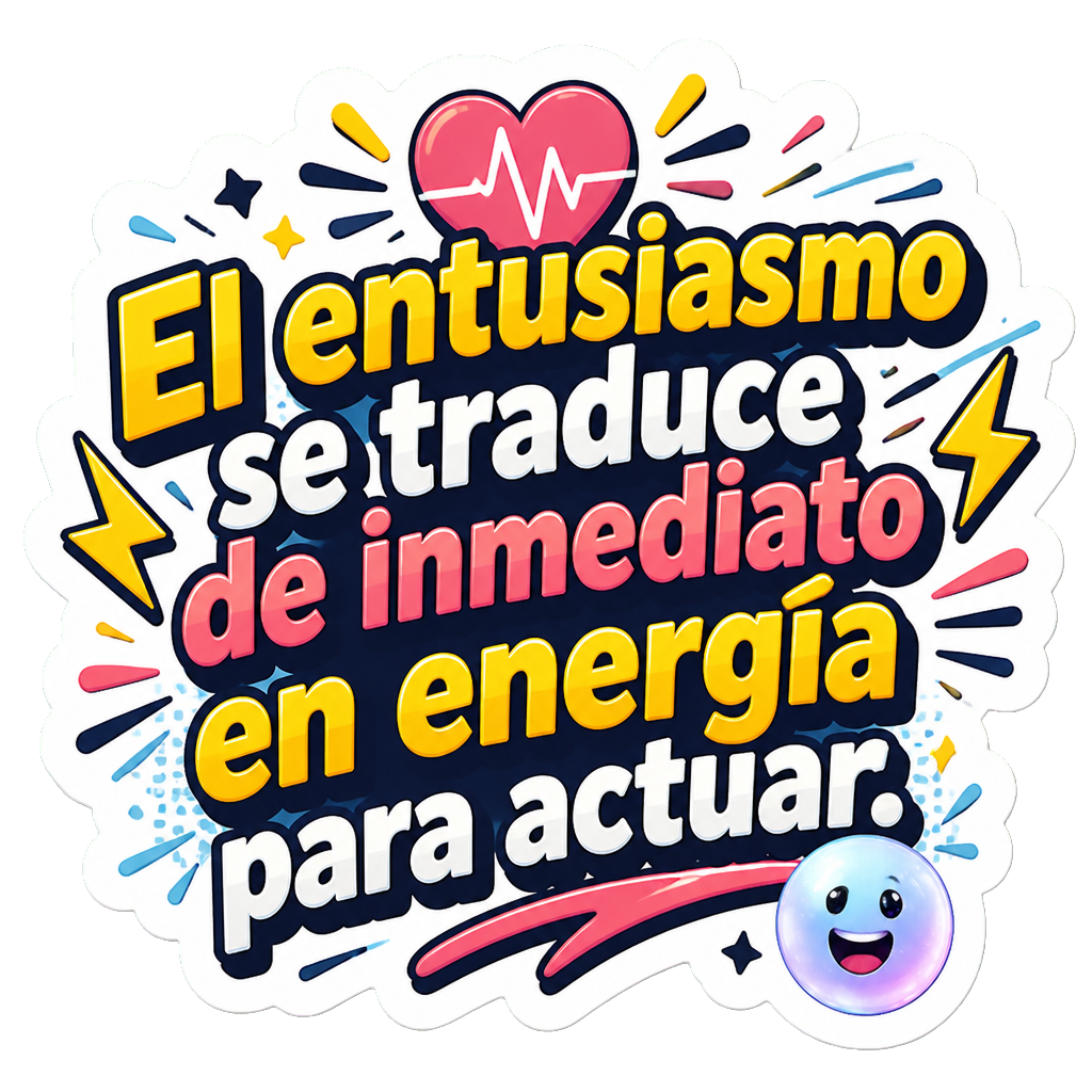 El entusiasmo se traduce de inmediato en energía para actuar.