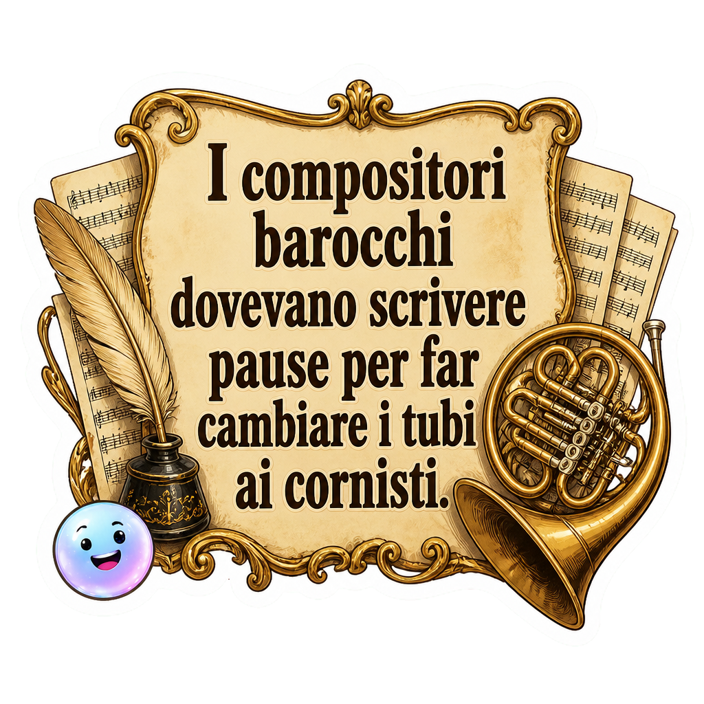 I compositori barocchi dovevano scrivere pause per far cambiare i tubi ai cornisti.
