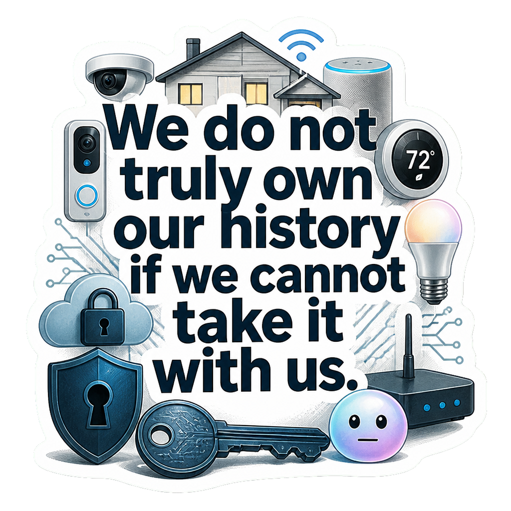 We do not truly own our history if we cannot take it with us.