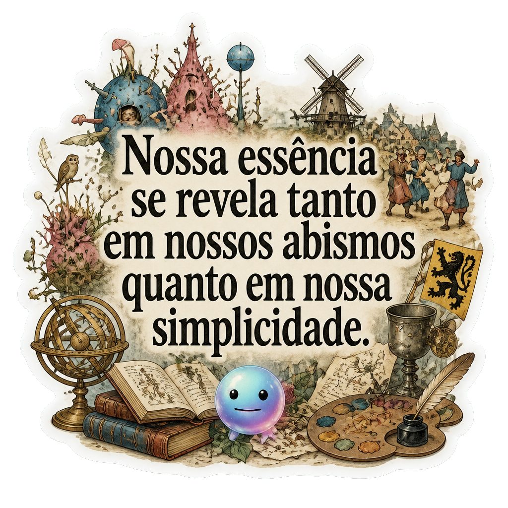 Nossa essência se revela tanto em nossos abismos quanto em nossa simplicidade.