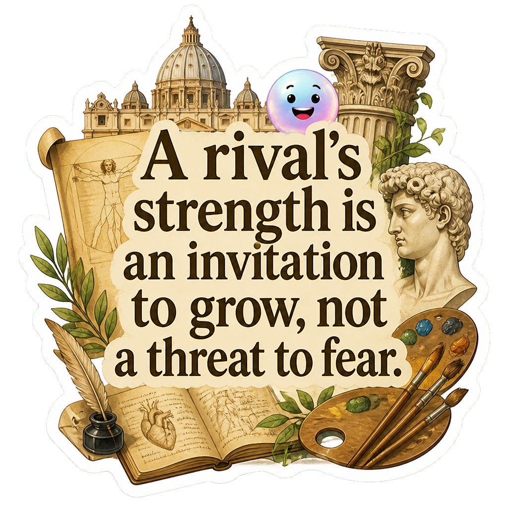 A rival's strength is an invitation to grow, not a threat to fear.