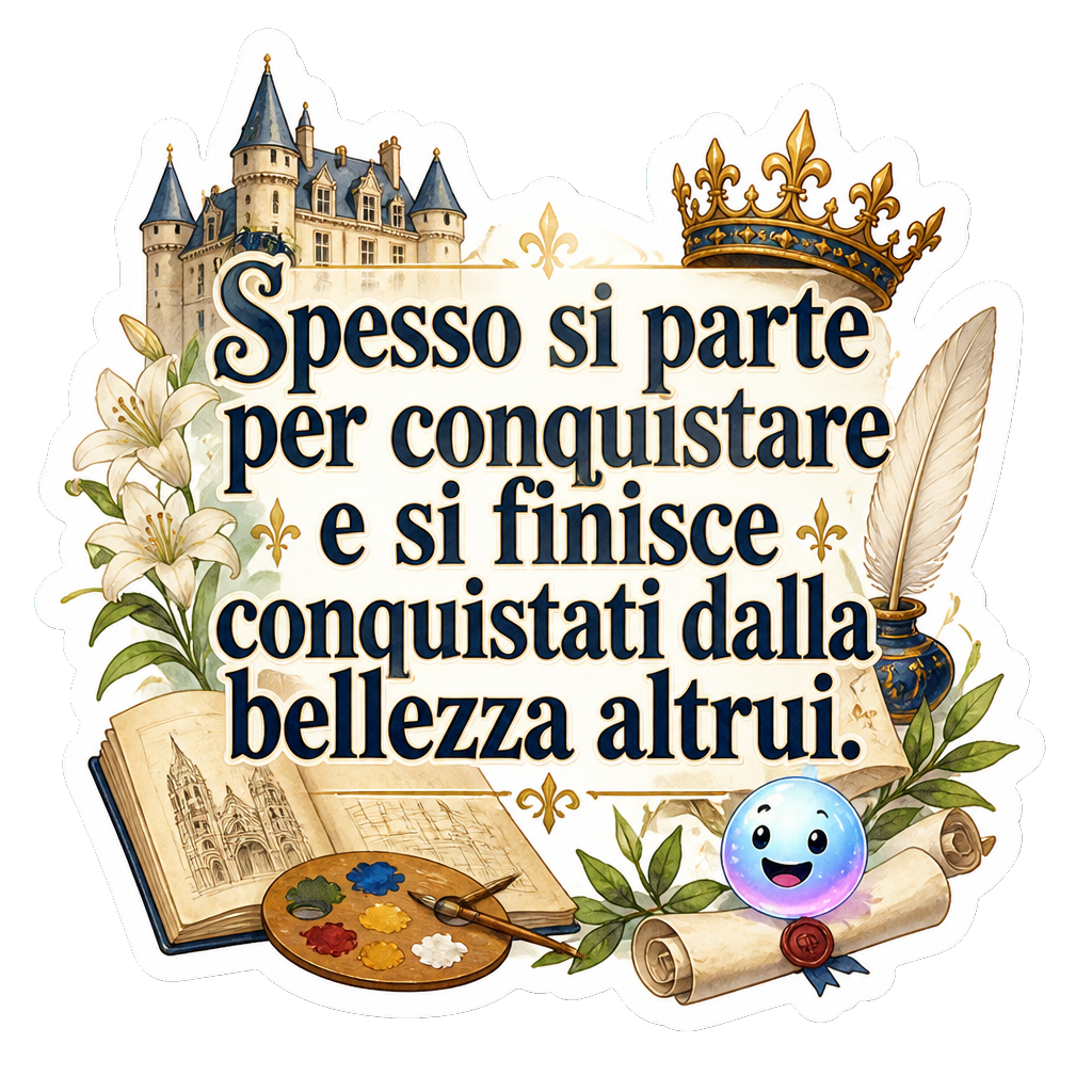 Spesso si parte per conquistare e si finisce conquistati dalla bellezza altrui.