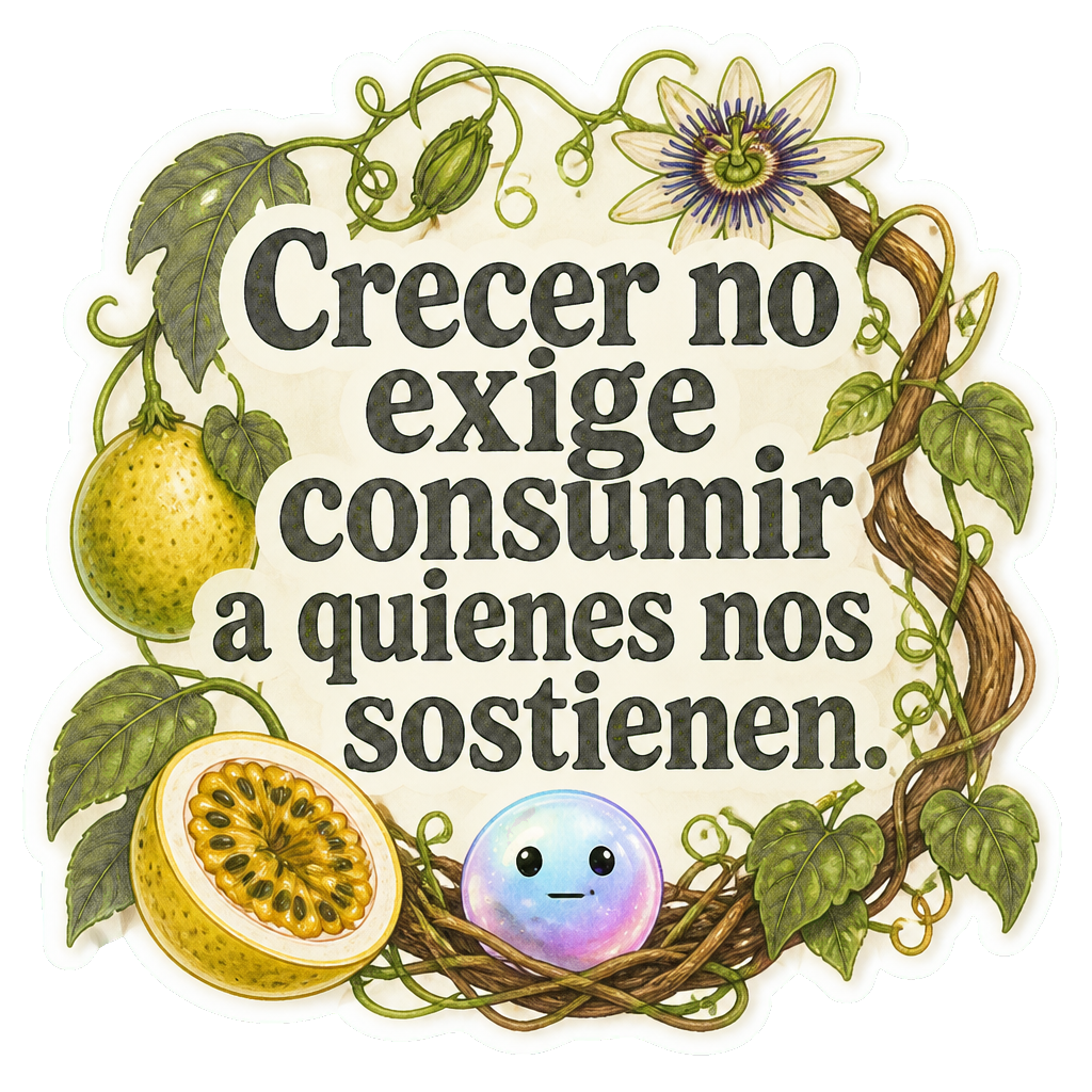 Crecer no exige consumir a quienes nos sostienen.