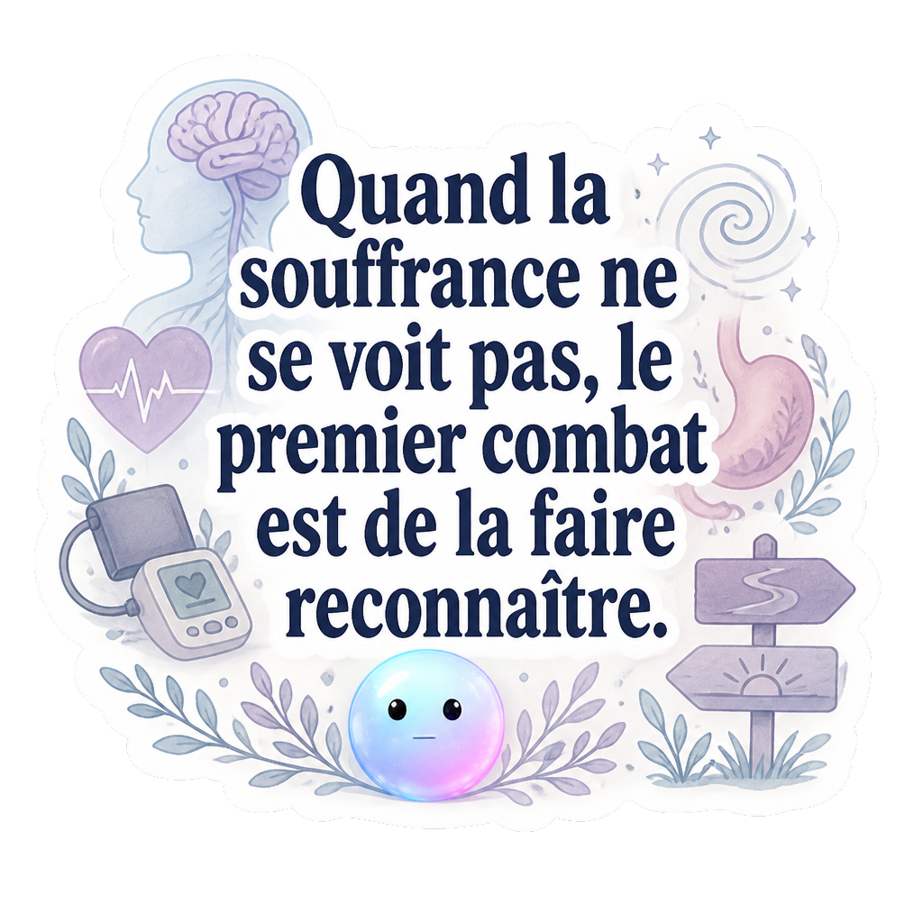 Quand la souffrance ne se voit pas, le premier combat est de la faire reconnaître.