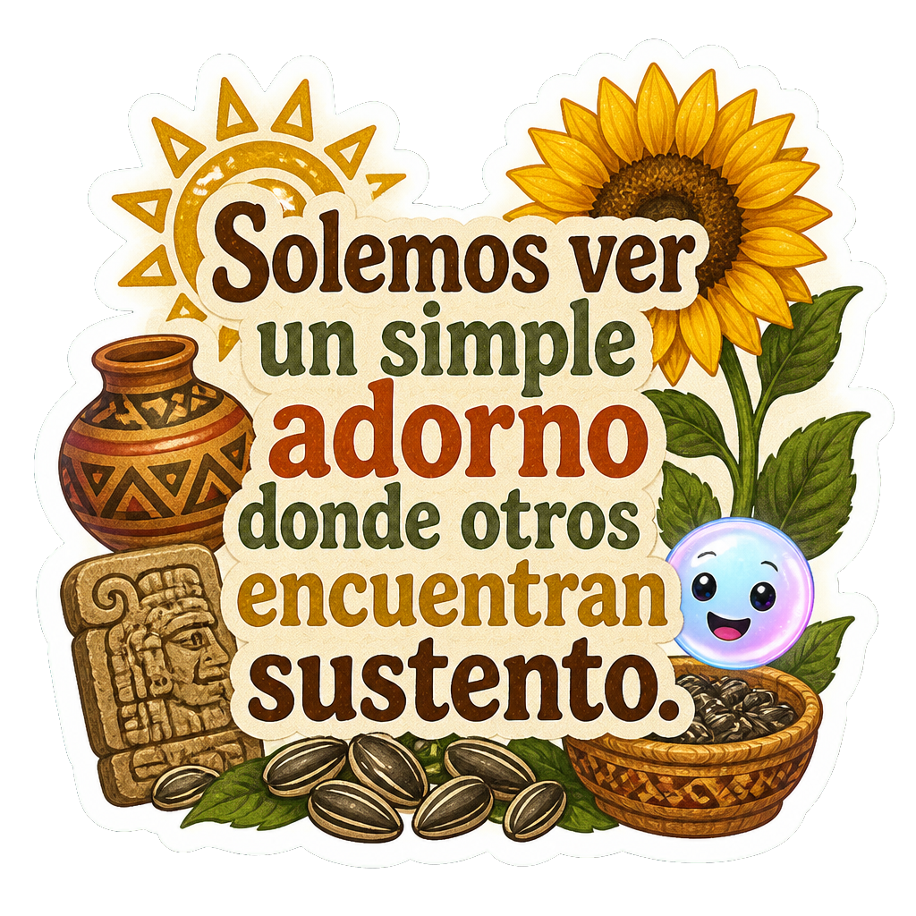 Solemos ver un simple adorno donde otros encuentran sustento.