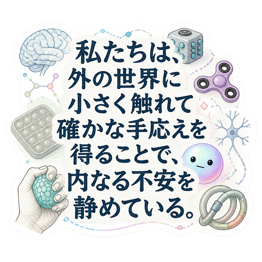 私たちは、外の世界に小さく触れて確かな手応えを得ることで、内なる不安を静めている。