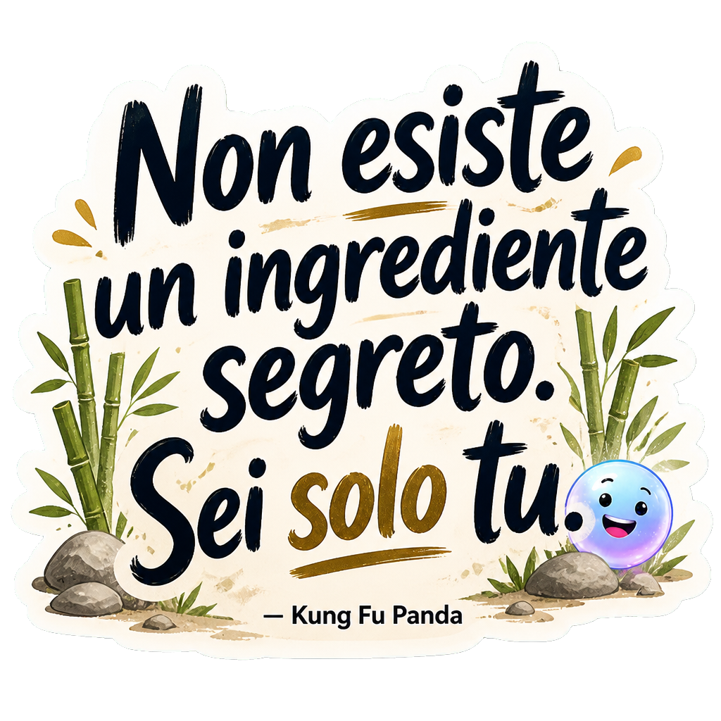 Non esiste un ingrediente segreto. Sei solo tu.