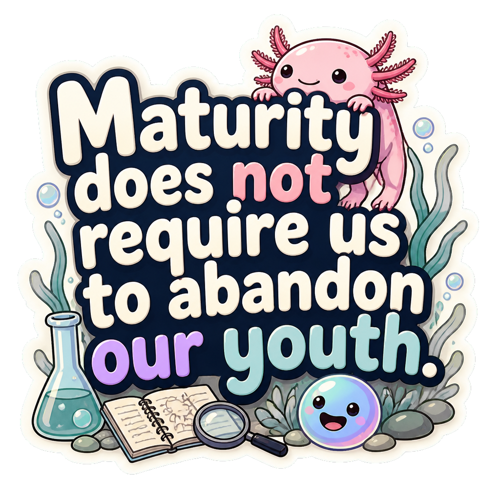 Maturity does not require us to abandon our youth.