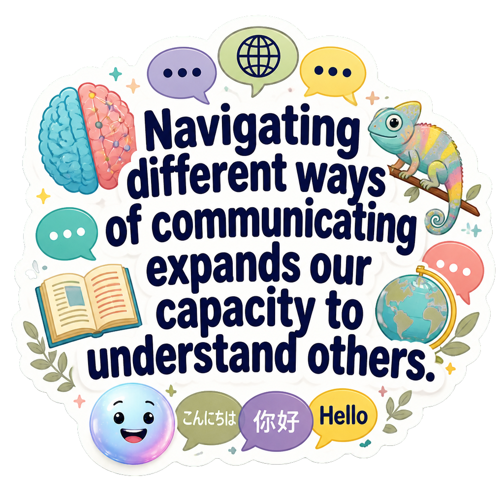 Navigating different ways of communicating expands our capacity to understand others.