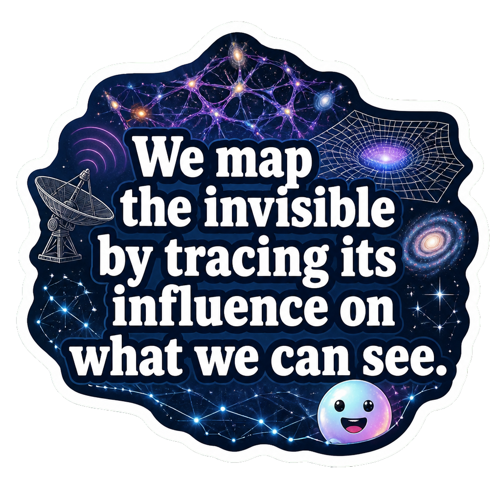 We map the invisible by tracing its influence on what we can see.