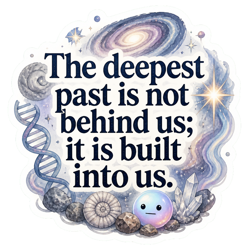 The deepest past is not behind us; it is built into us.