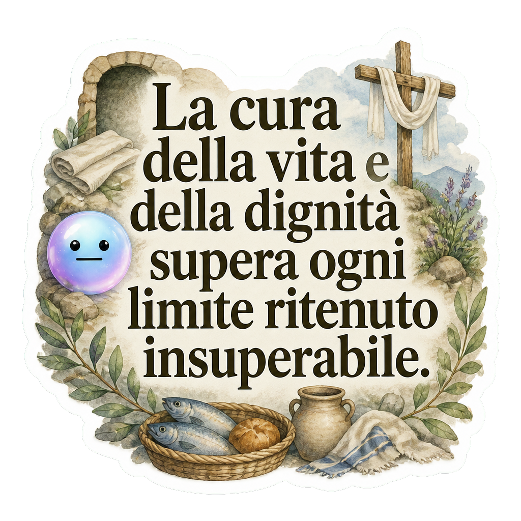 La cura della vita e della dignità supera ogni limite ritenuto insuperabile.