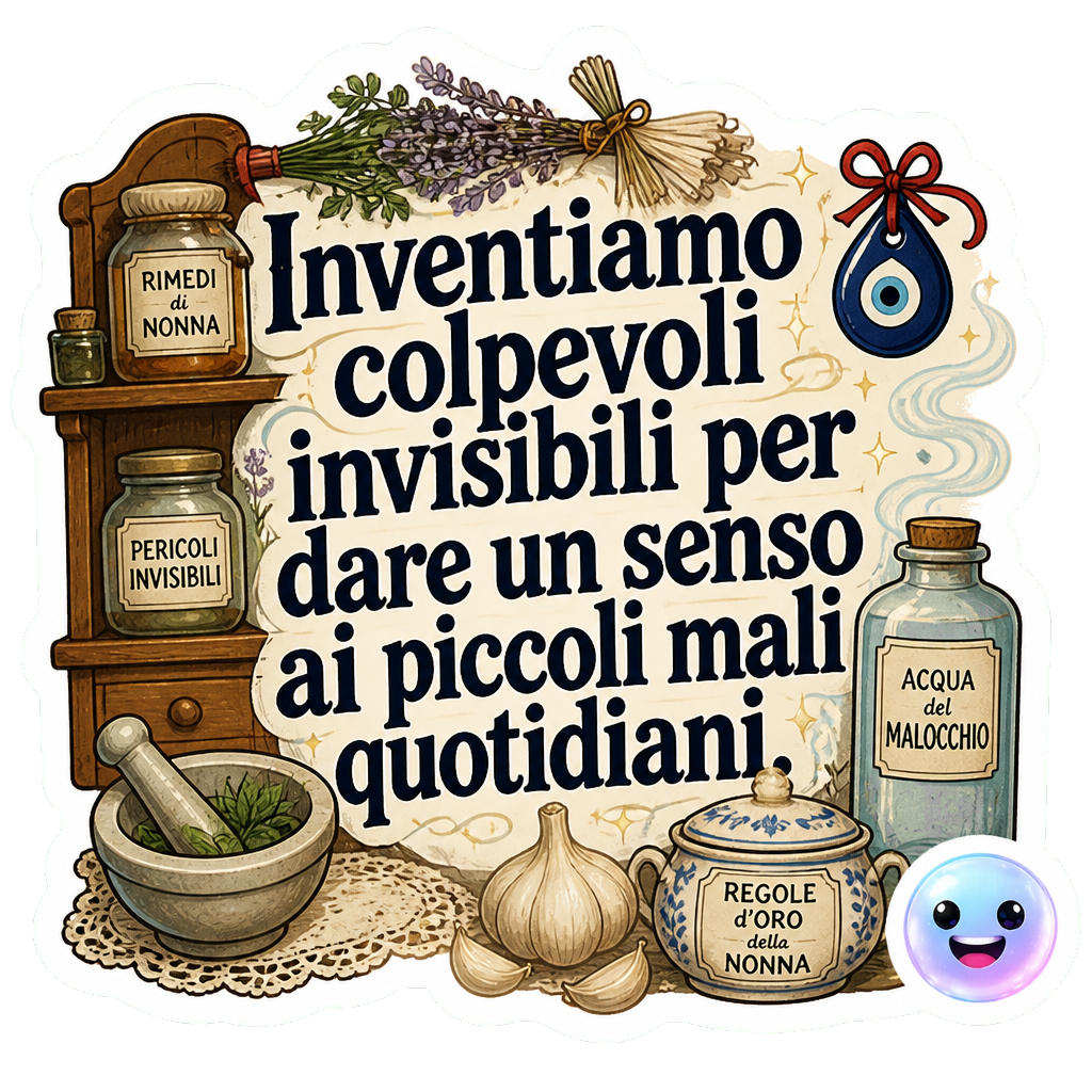 Inventiamo colpevoli invisibili per dare un senso ai piccoli mali quotidiani.