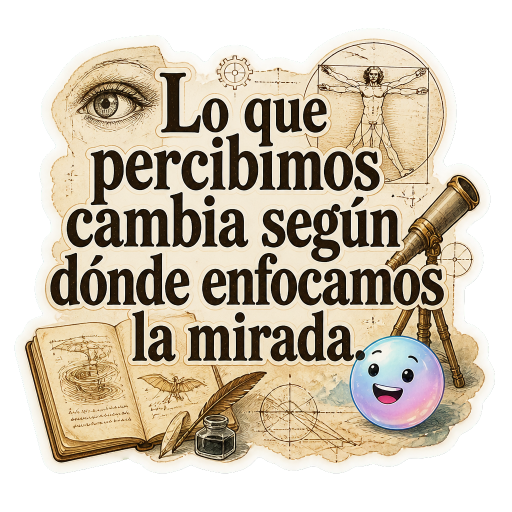 Lo que percibimos cambia según dónde enfocamos la mirada.