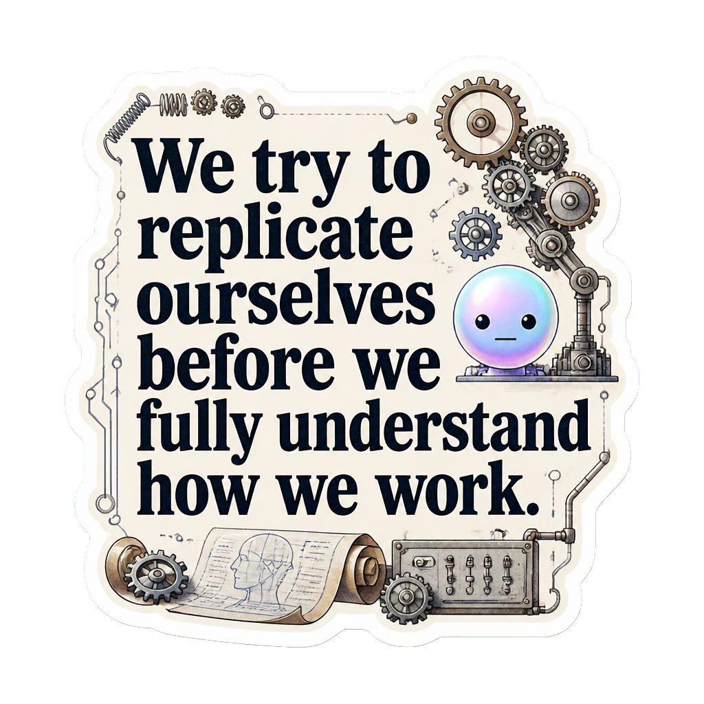 We try to replicate ourselves before we fully understand how we work.