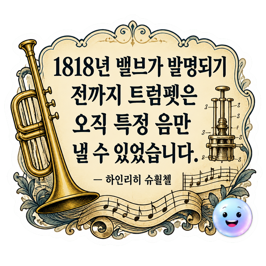 1818년 밸브가 발명되기 전까지 트럼펫은 오직 특정 음만 낼 수 있었습니다.