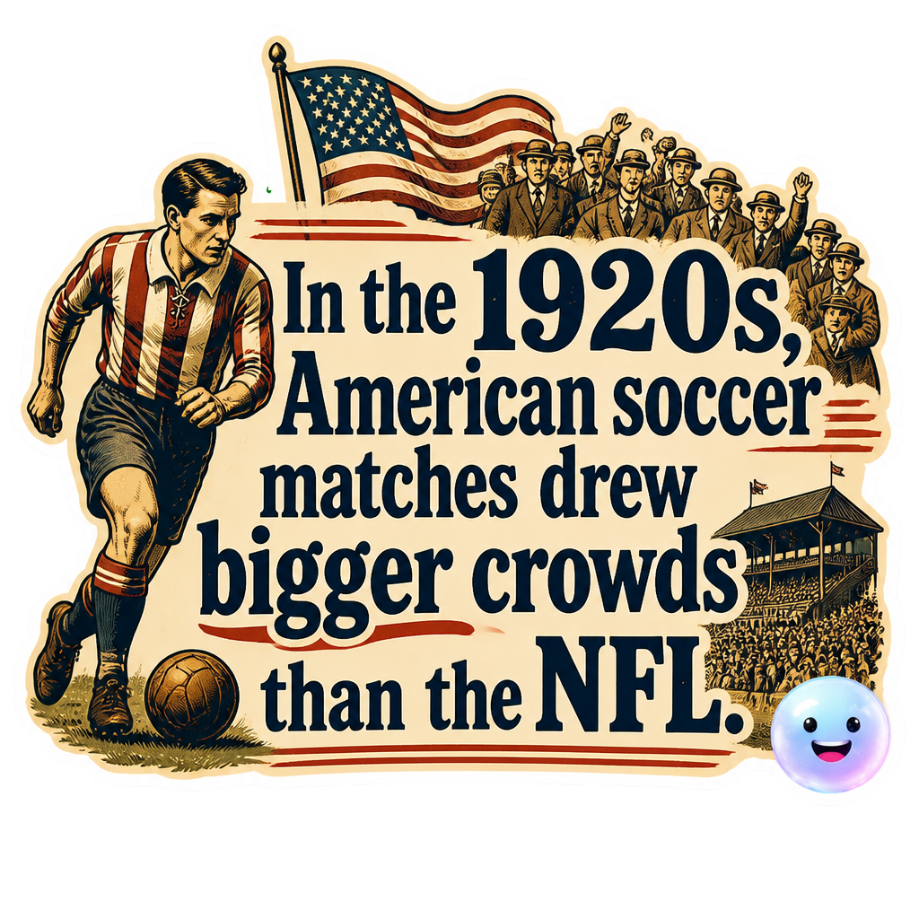 In the 1920s, American soccer matches drew bigger crowds than the NFL.