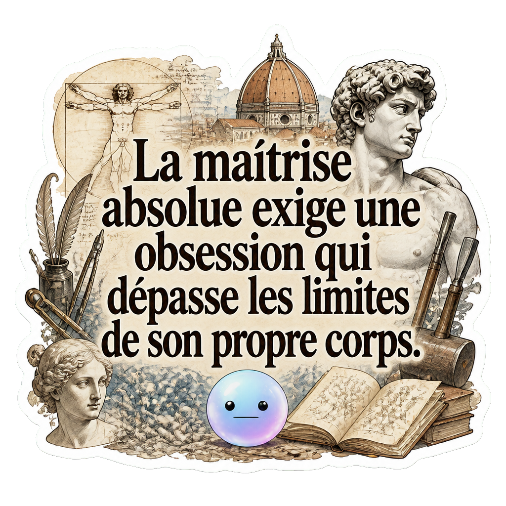 La maîtrise absolue exige une obsession qui dépasse les limites de son propre corps.