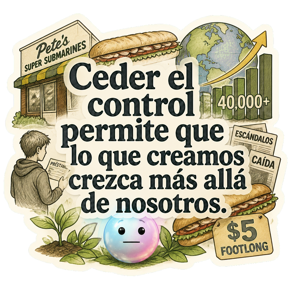 Ceder el control permite que lo que creamos crezca más allá de nosotros.