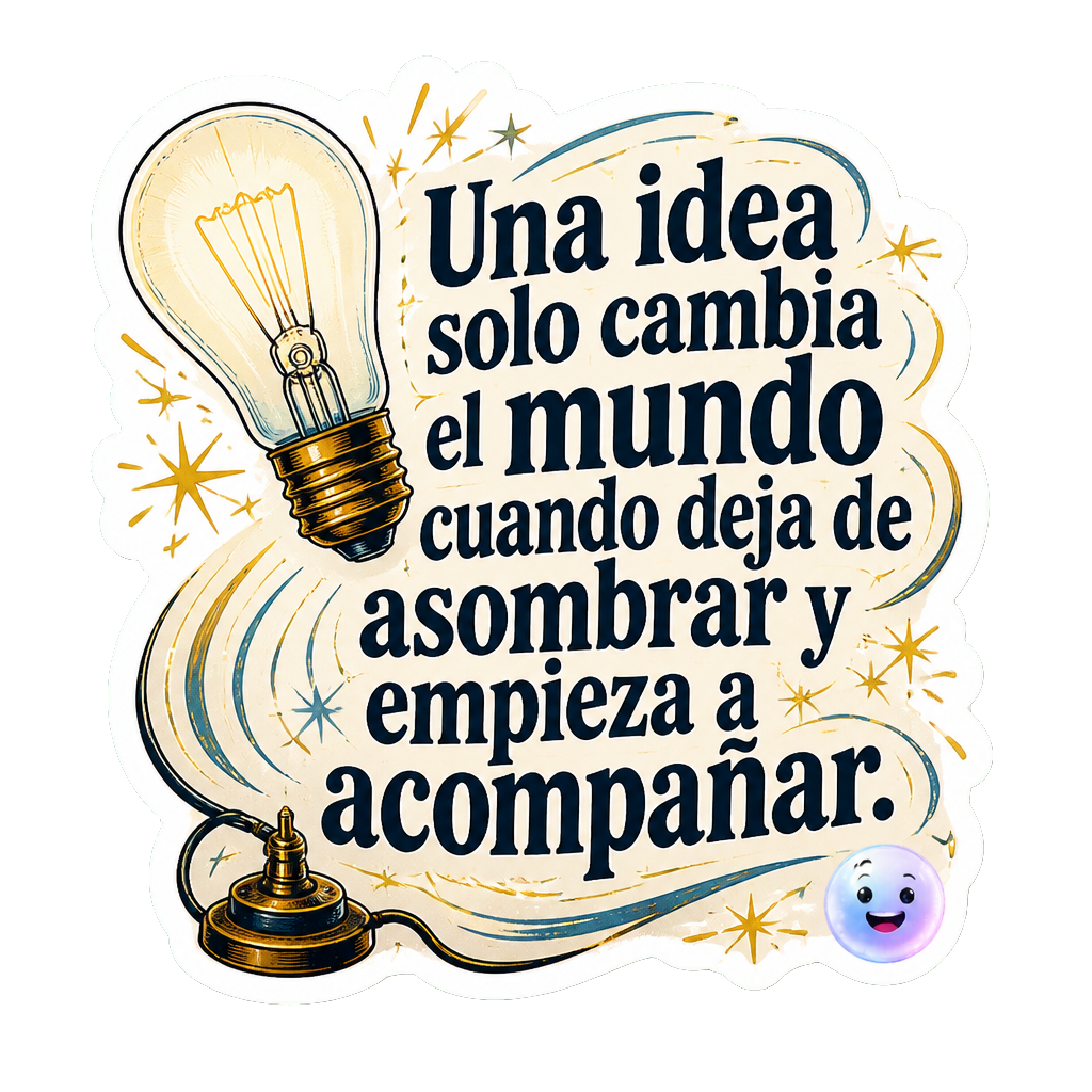 Una idea solo cambia el mundo cuando deja de asombrar y empieza a acompañar.