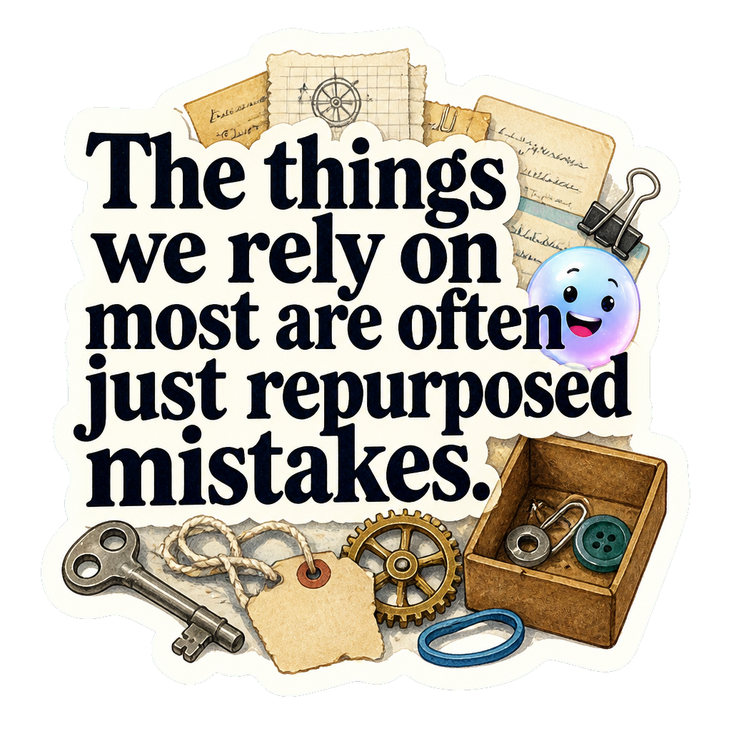 The things we rely on most are often just repurposed mistakes.
