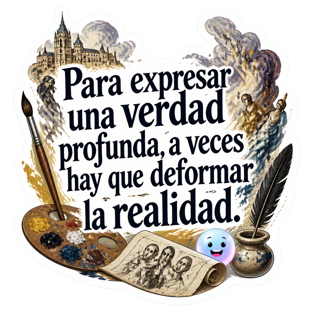 Para expresar una verdad profunda, a veces hay que deformar la realidad.
