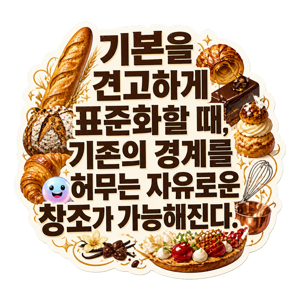 기본을 견고하게 표준화할 때, 기존의 경계를 허무는 자유로운 창조가 가능해진다.